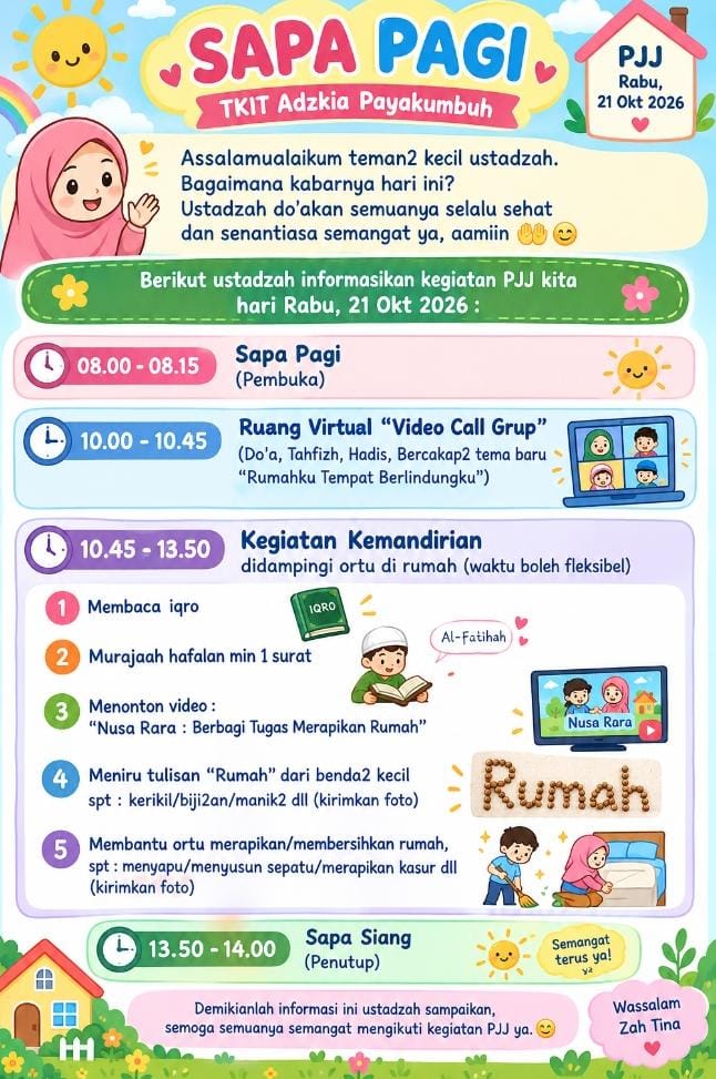Kegiatan PJJ Kelas Delima